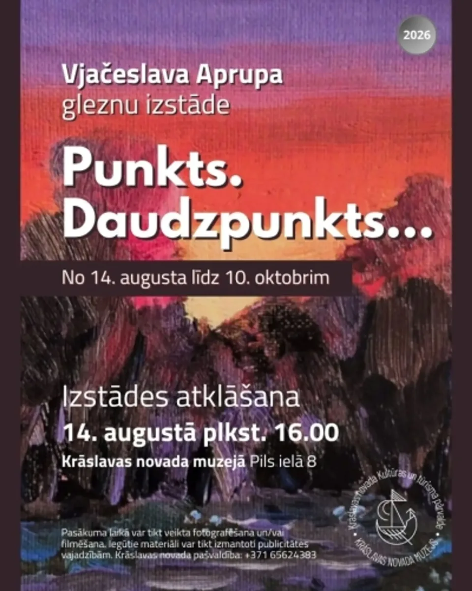 Vjačeslava Aprupa gleznu izstādes "Punkts. Daudzpunkts..." atklāšana