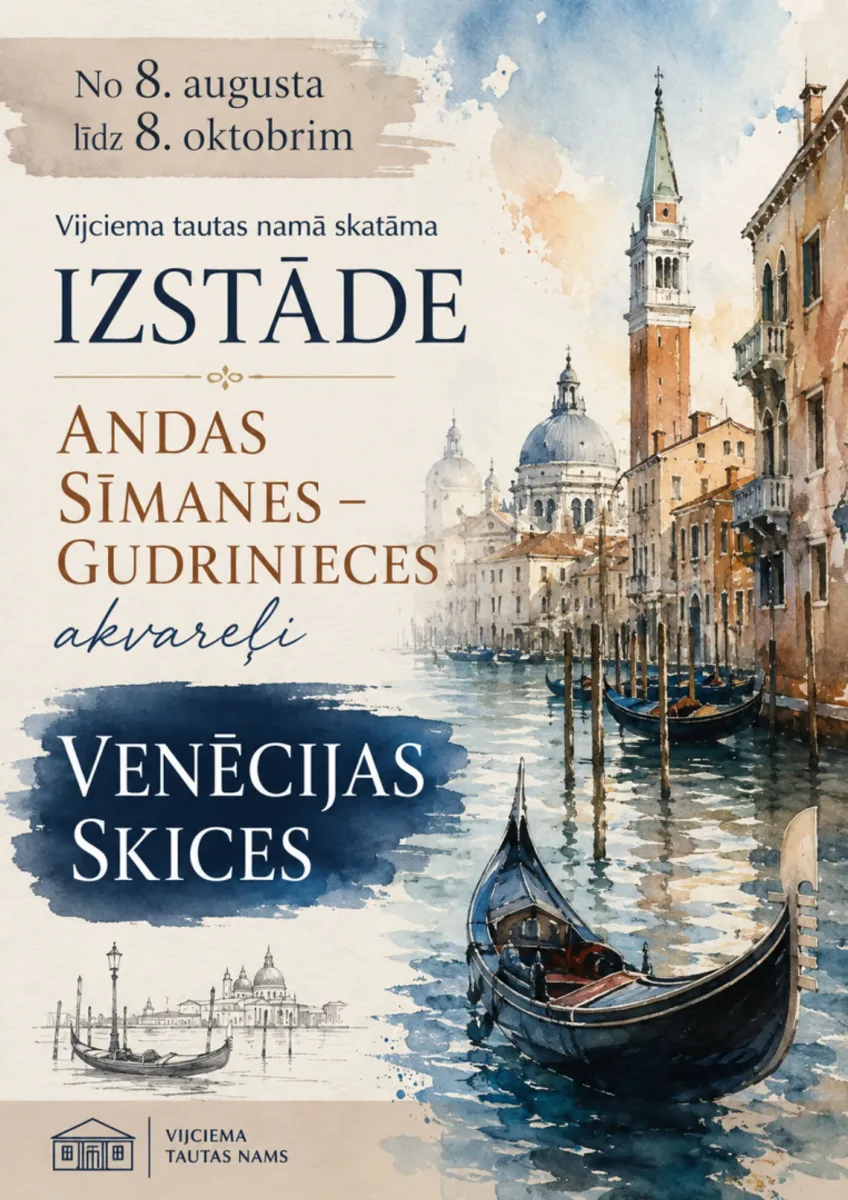Vijciemā - Akvareļu izstāde "Venēcijas skices"
