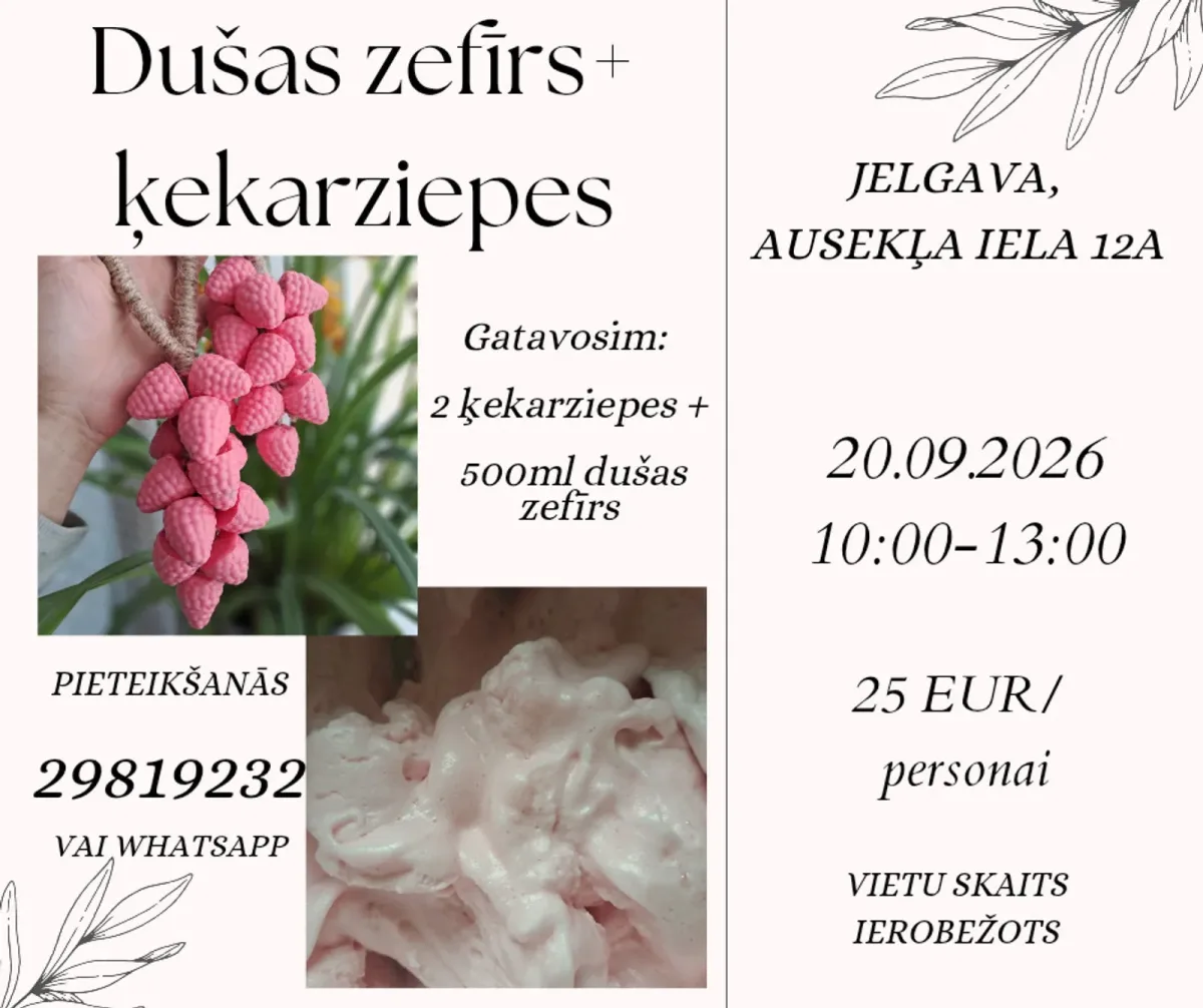 Ķekarziepju un dušas zefīra darbnīca