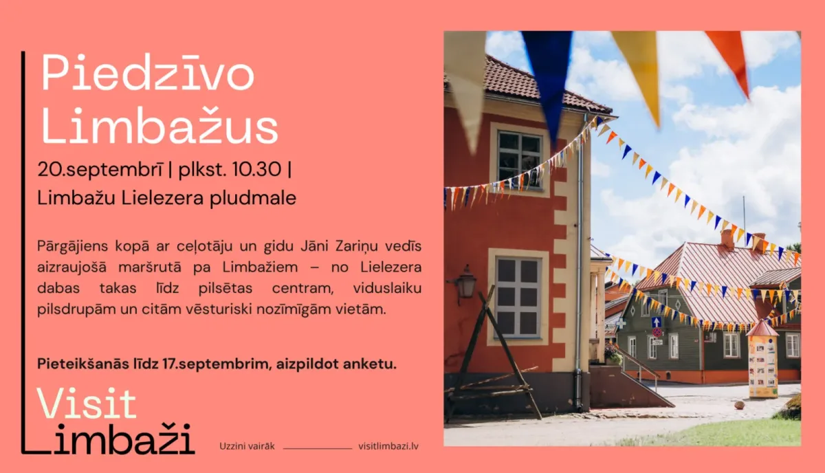 Pārgājiens “Piedzīvo Limbažus” 20. septembrī