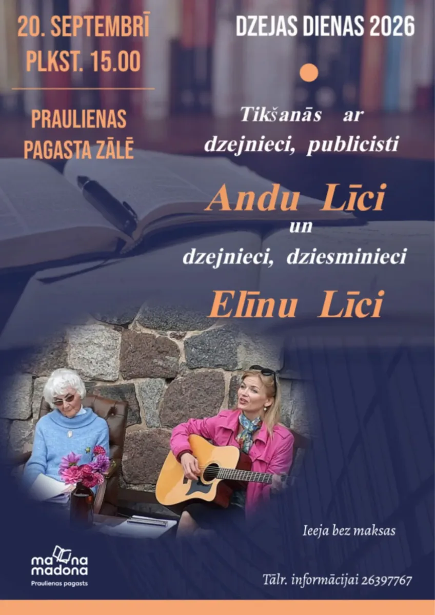 Tikšanās ar dzejniecēm Andu Līci un Elīnu Līci