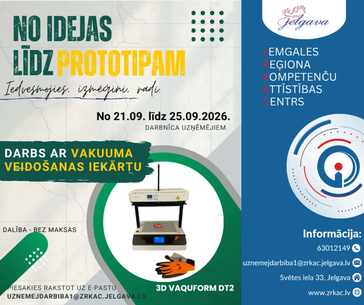 Praktiskā darbnīca par vakuuma veidošanas iekārtu. - Jelgava