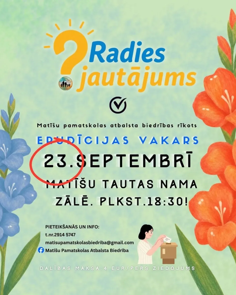 Erudīcijas vakars Matīšos - Valmieras novads