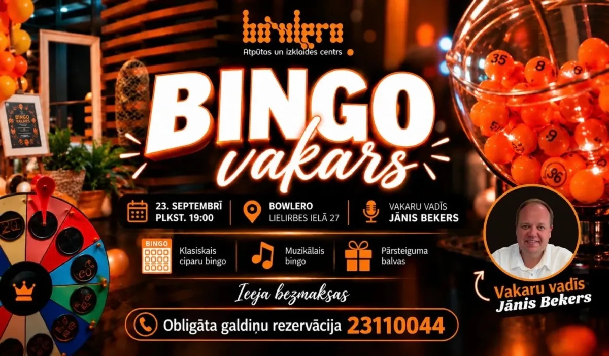 Bowlero bingo vakars