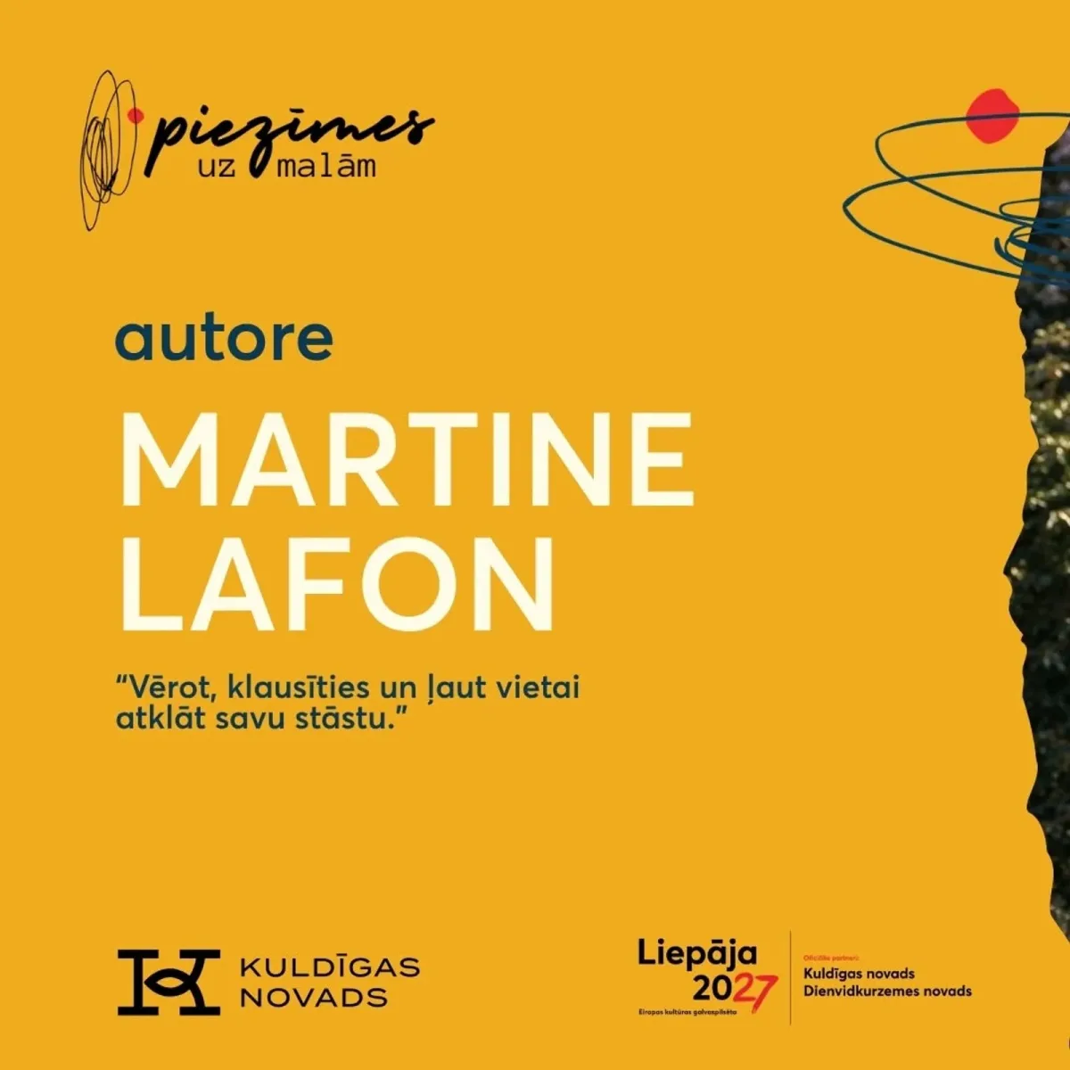 Mākslinieces Martine Lafon darba prezentācija rezidencē “Piezīmes uz malām”