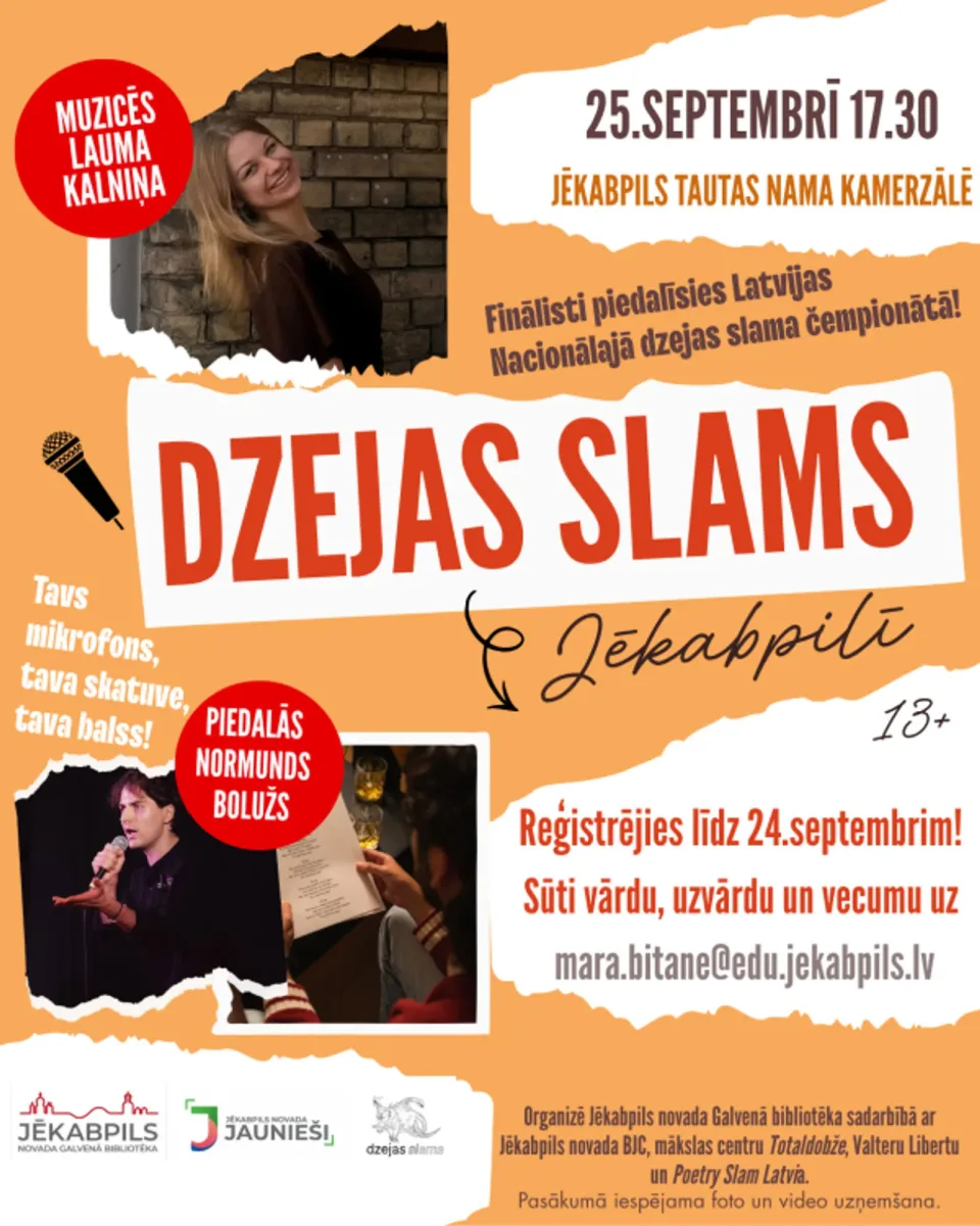 Dzejas slams Jēkabpils Tautas namā