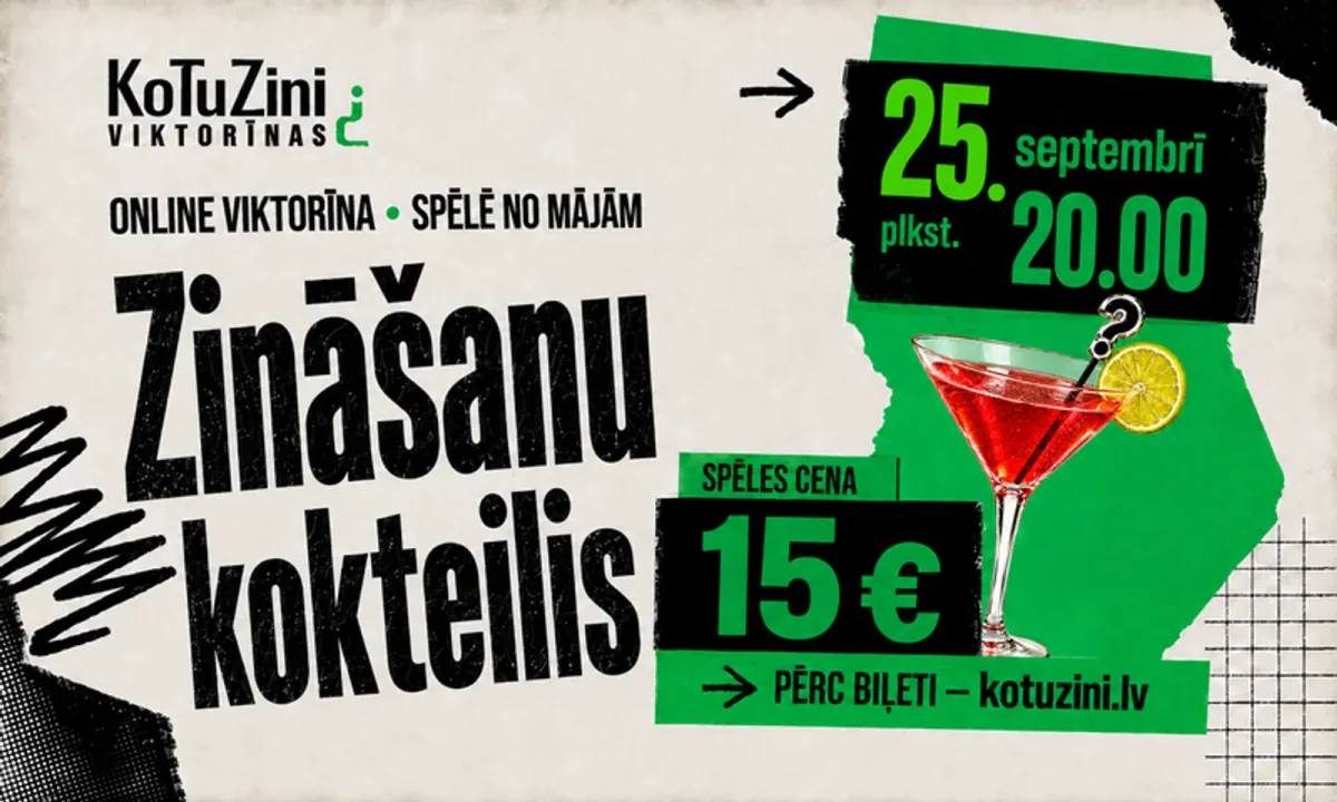 Online viktorīna "Zināšanu kokteilis"