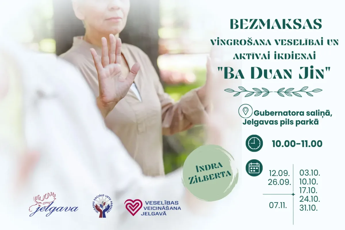 Vingrojumi veselībai un aktīvai ikdienai (Ba Duan Jin) - Jelgava