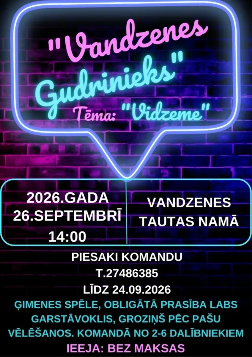 ''Vandzenes gudrinieks'' viktorīna