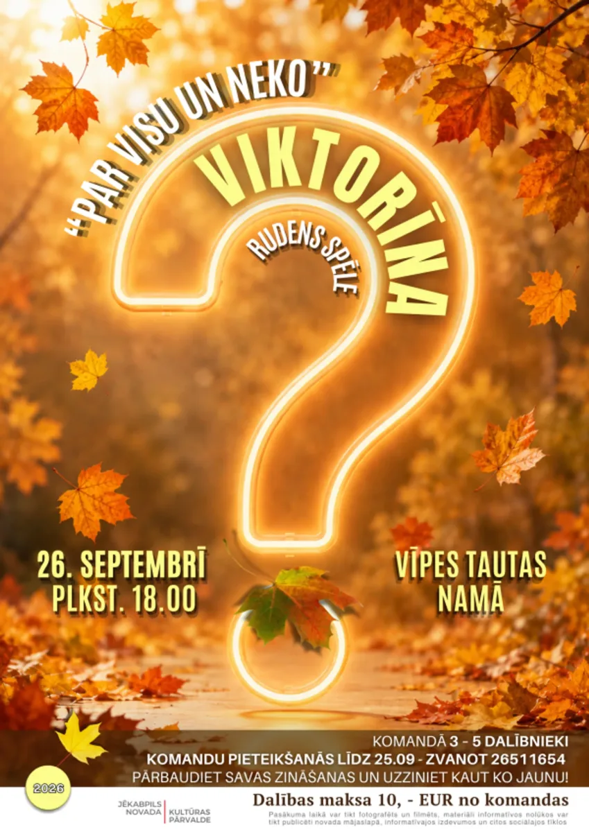 VIKTORĪNA "PAR VISU UN NEKO" VĪPĒ