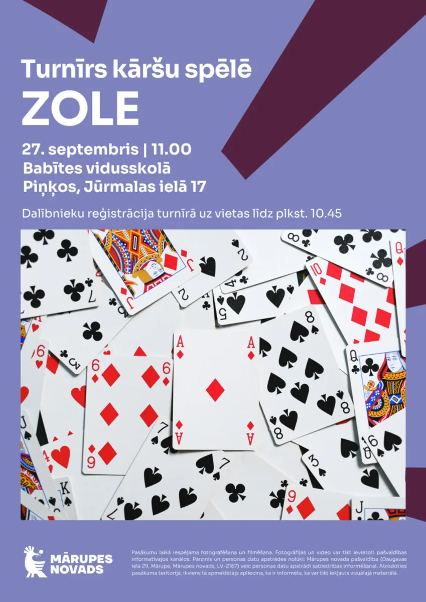 Babītes Sporta kompleksa 2026. gada turnīrs kāršu spēlē "Zole" (ceturtais posms)