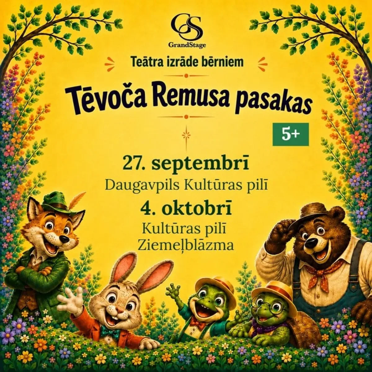 Teātra izrāde bērniem “Tēvoča Remusa pasakas”