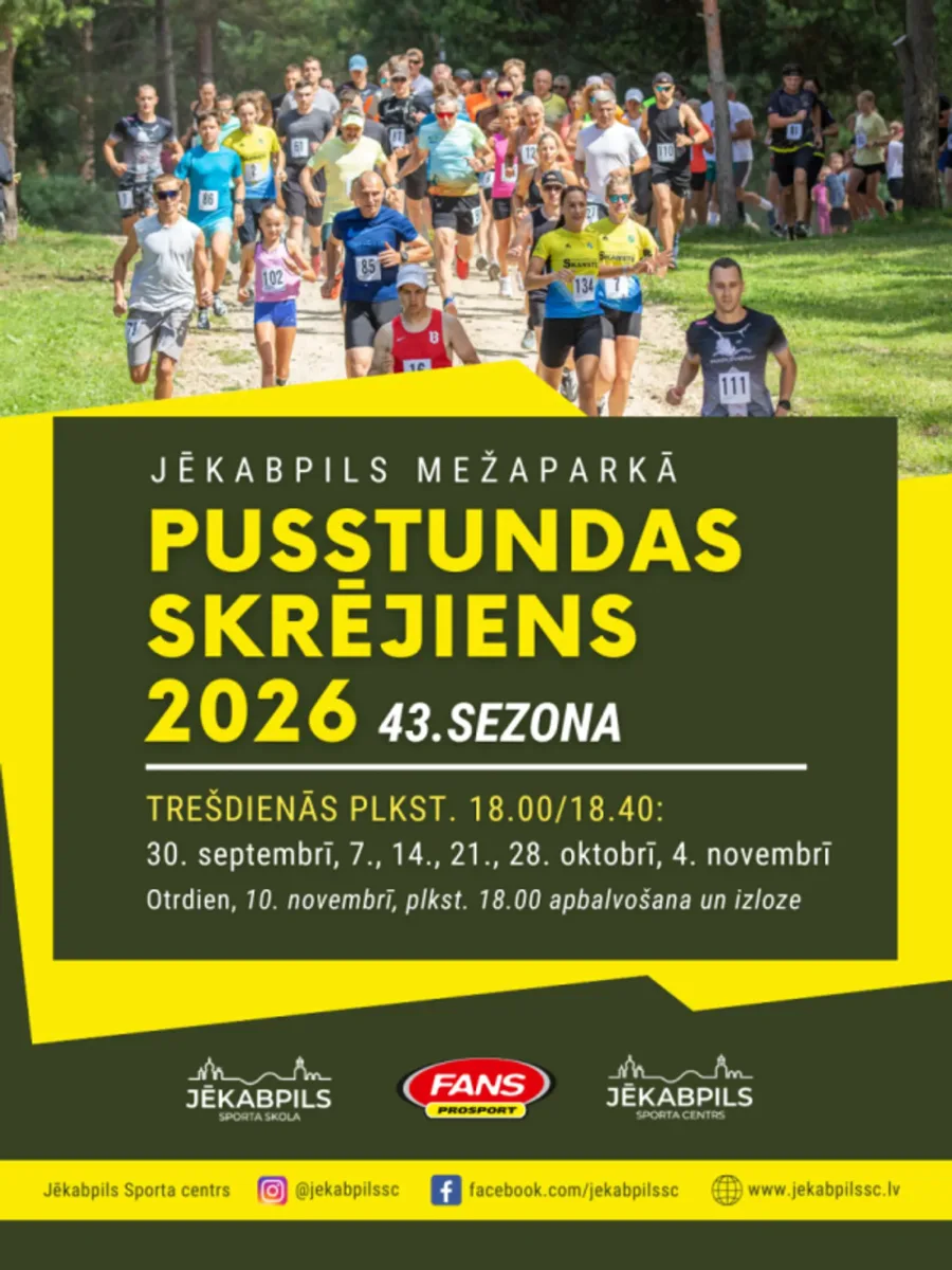 Pusstundas skrējiens 2026