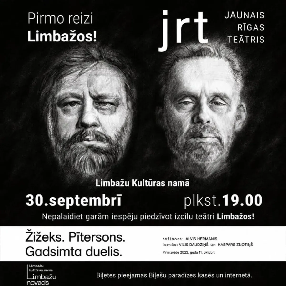 Jaunā Rīgas teātra viesizrāde "ŽIŽEKS. PĪTERSONS. GADSIMTA DUELIS"