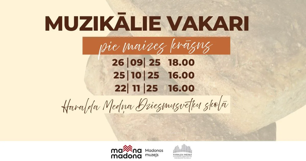 ?Muzikālie vakari pie maizes krāsns” Haralda Medņa Dziesmusvētku skolā