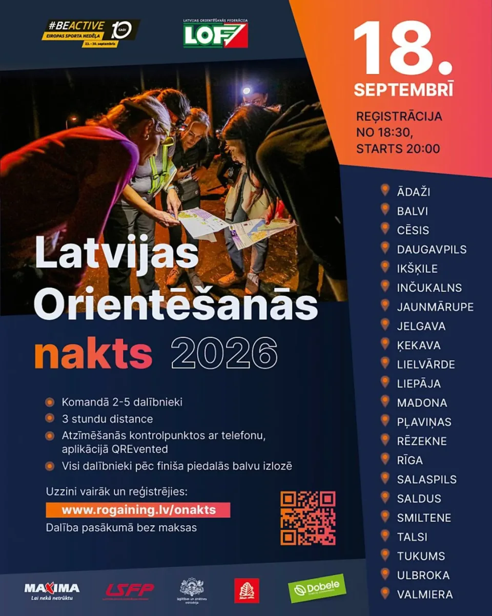 The anniversary Latvian Orienteering Night will take place in Riga