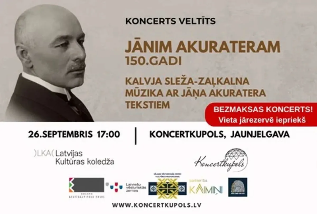 Concert of Music and Poetry for the 150th Anniversary of Jānis Akuraters