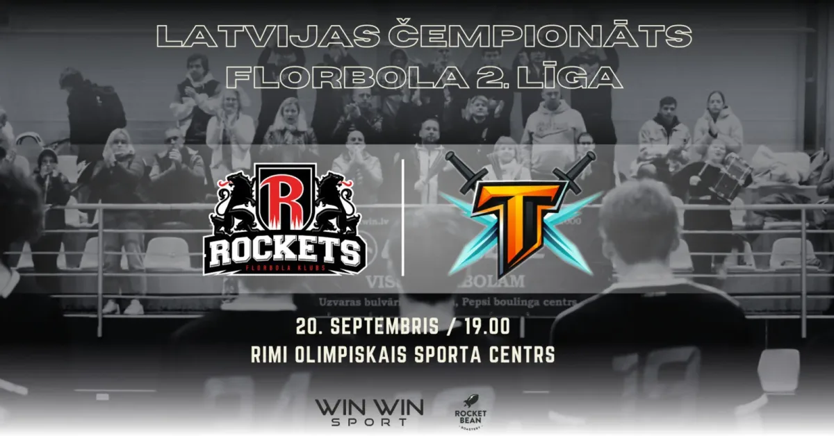 Latvijas čempionāta florbolā 2. līgas spēle - FBK Rīga Rockets pret FK Teika