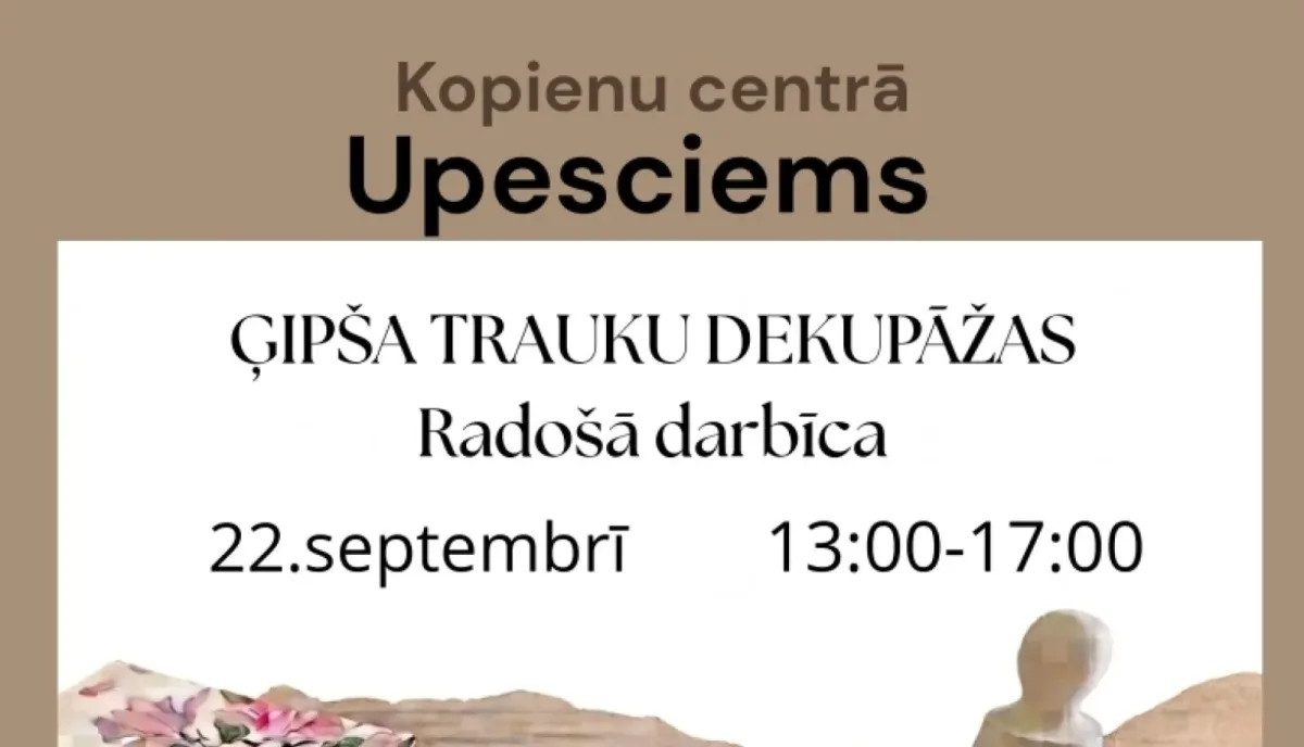 Ģipša trauku dekupāžas radošā darbnīca