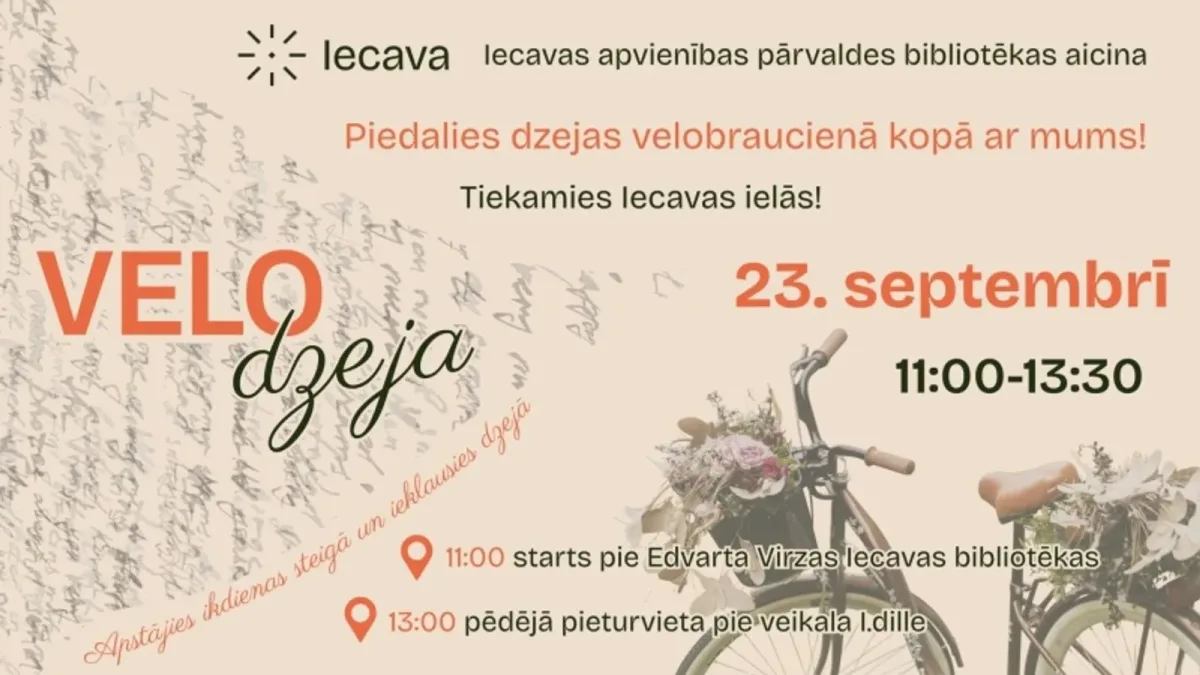 Dzejas dienām veltīta zibakcija ''Velodzeja''