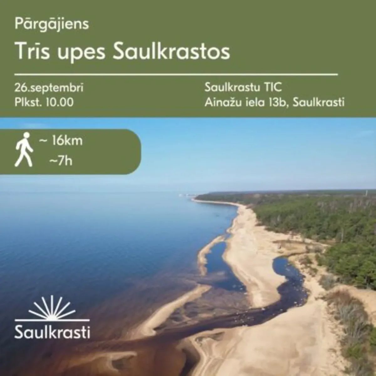 Pārgājiens “Trīs upes Saulkrastos”