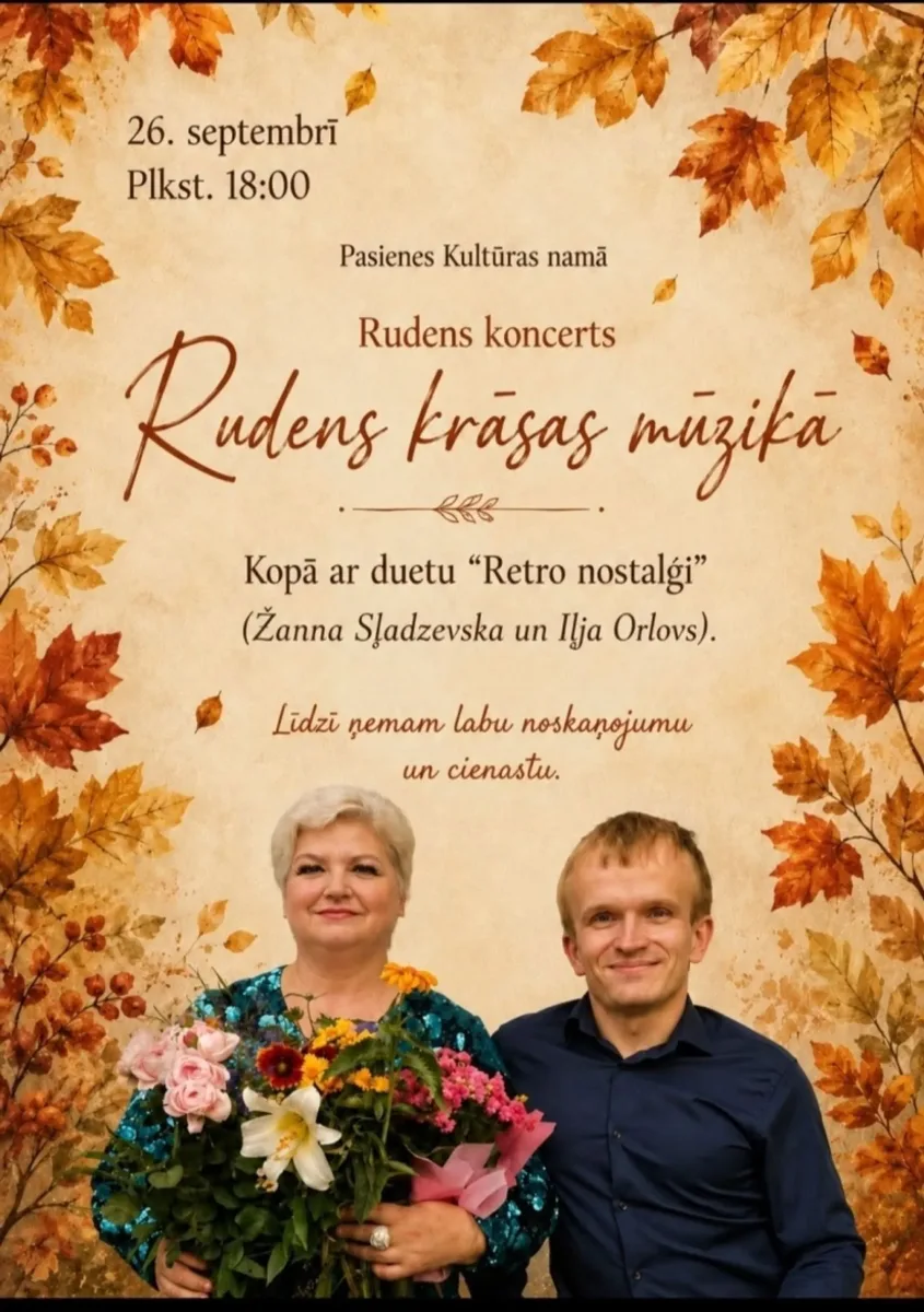 Koncerts “Rudens krāsas mūzikā” Pasienes KN