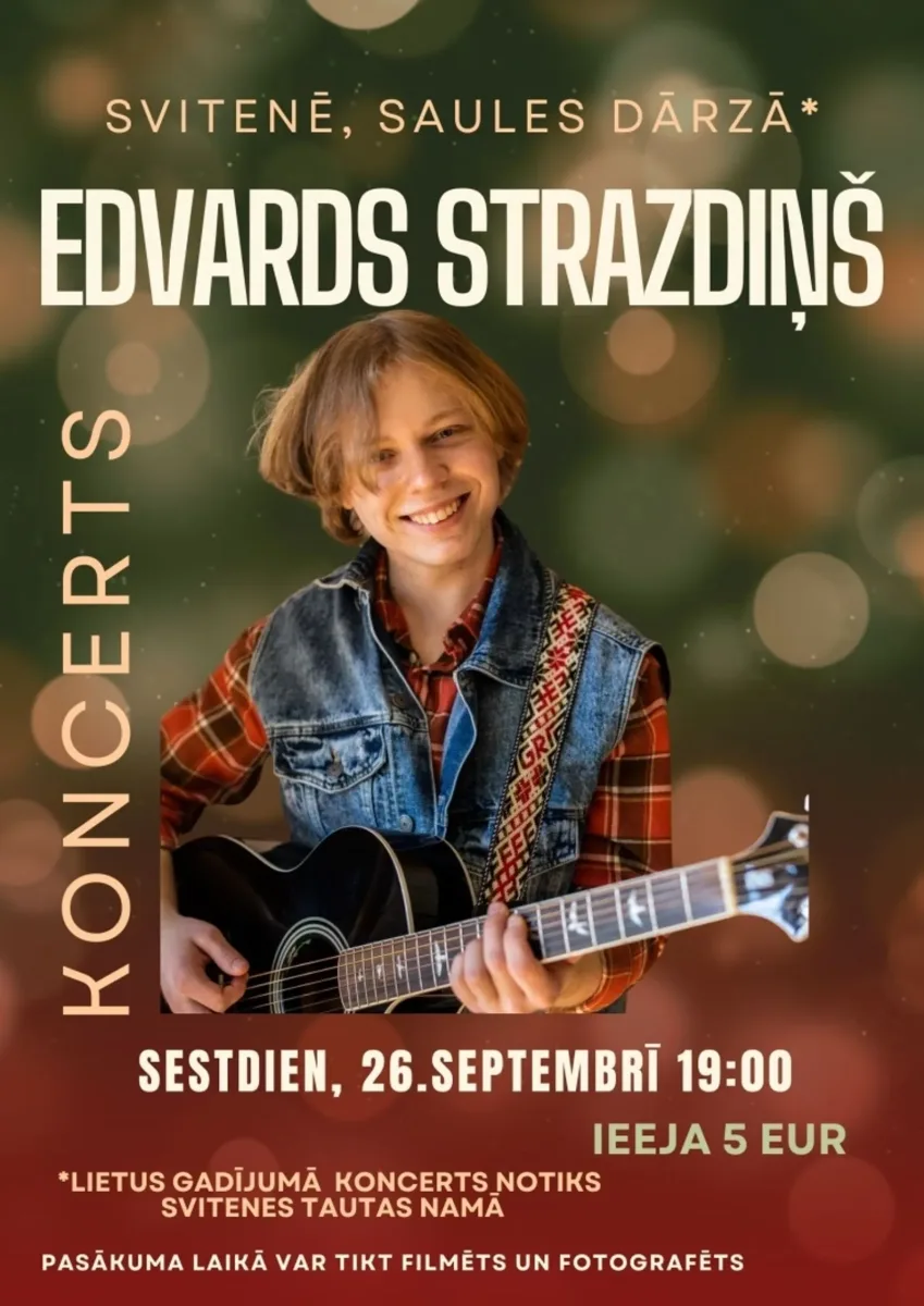 Koncerts ar Edvardu Strazdiņu