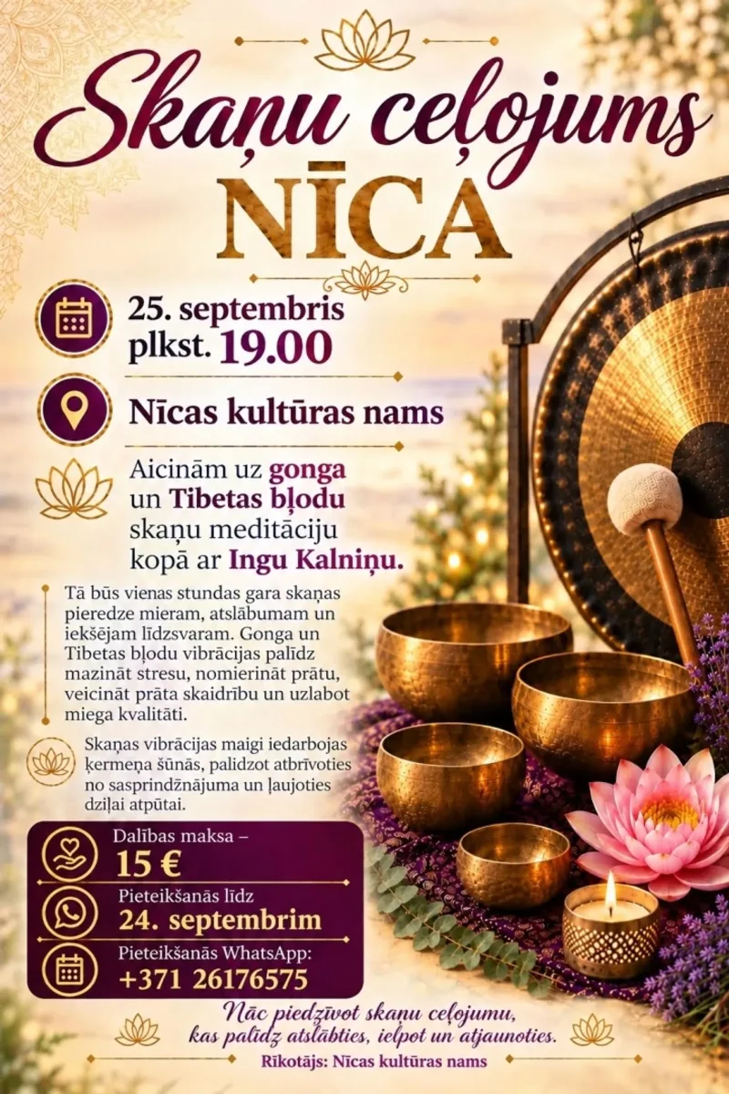 Gong and Tibetan Singing Bowl Sound Meditation with Inga Kalniņa