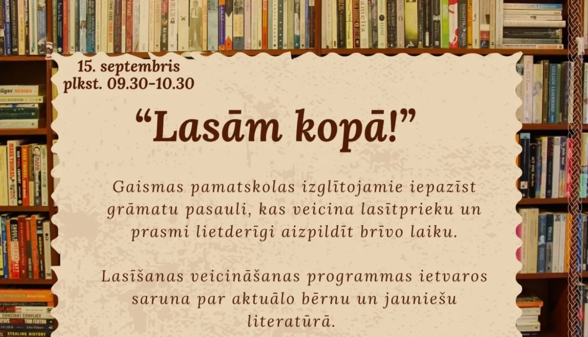 Nodarbība "Lasām kopā!"