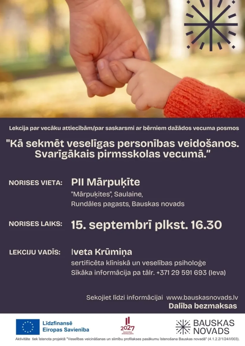 Lekcija par bērna veselīgas personības attīstību pirmsskolas vecumā