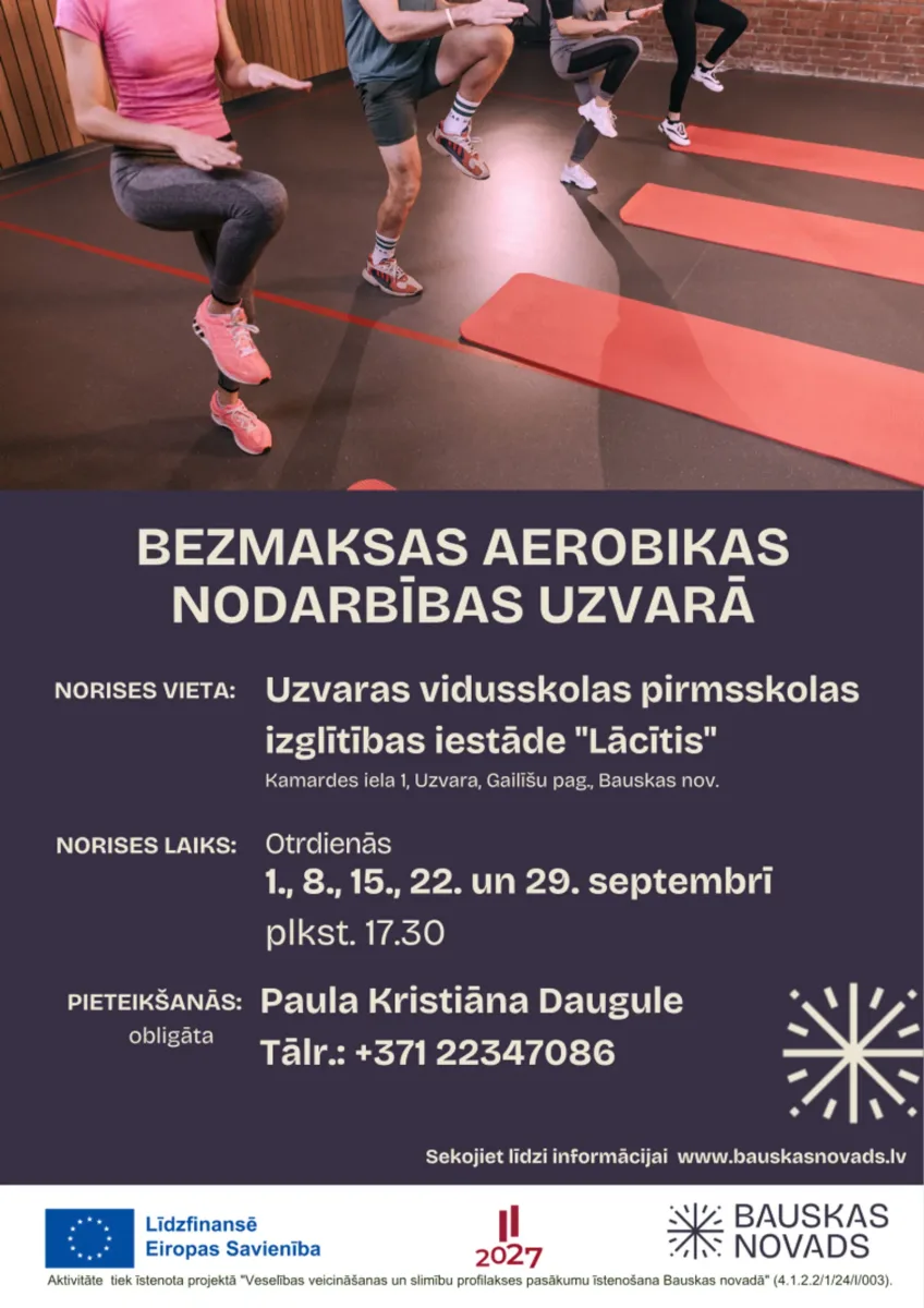 Aerobikas nodarbība Uzvarā