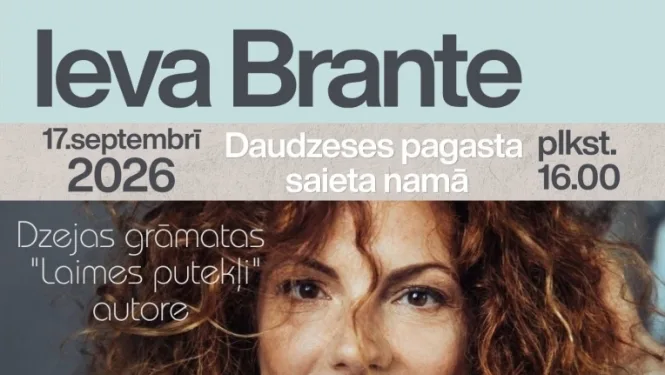 Tikšanās ar dzejas grāmatas “Laimes putekļi” autori Ievu Branti