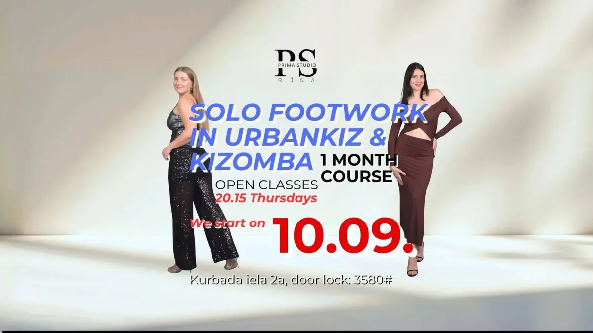 Deju nodarbības - solo footwork in urbankiz & kizomba | Prima studio