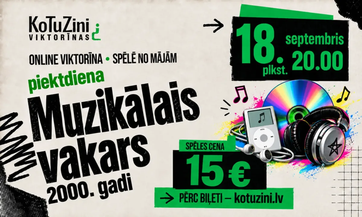 Online viktorīna "Muzikālais vakars 2000.gadi"