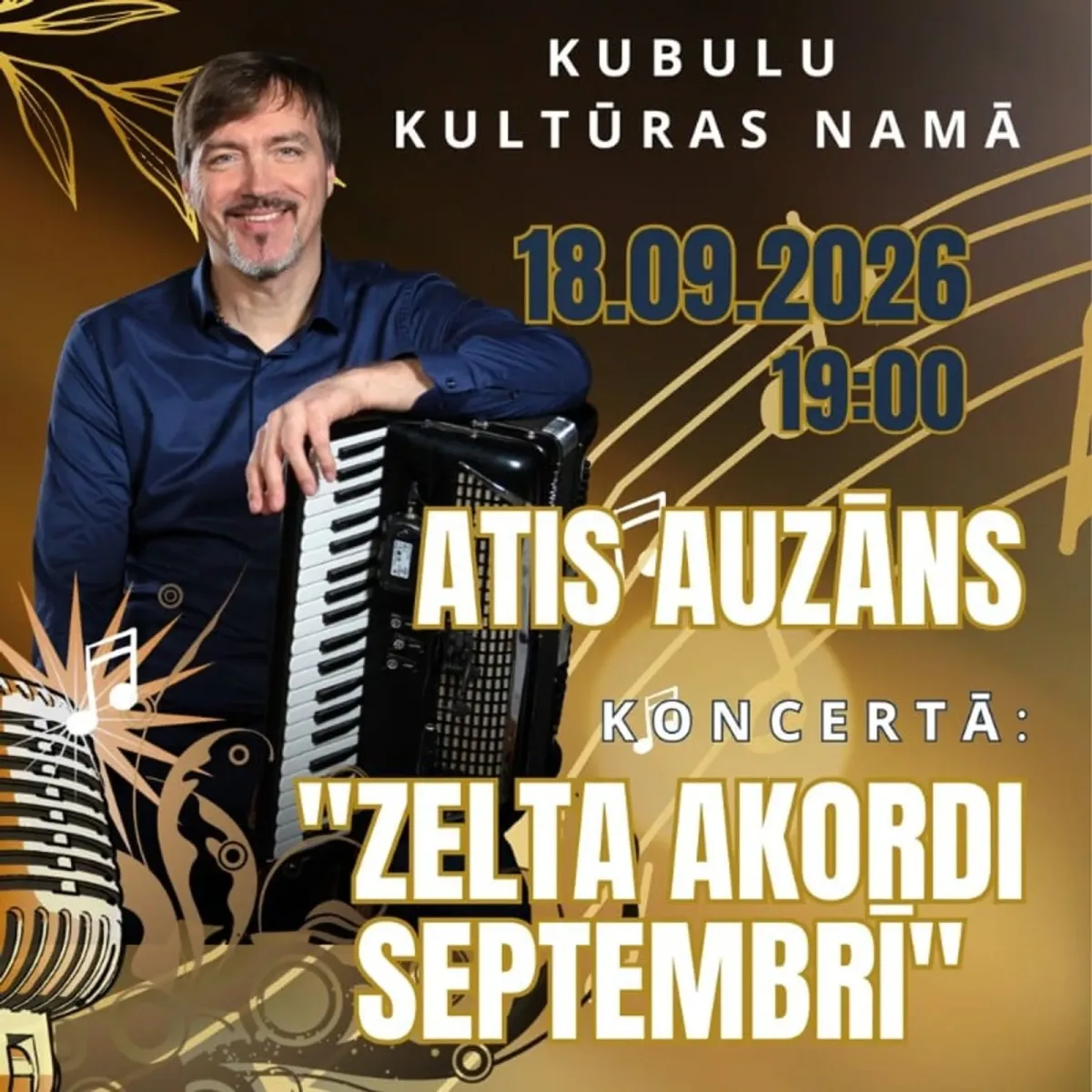 Ata Auzāna koncerts | Zelta akordi septembrī