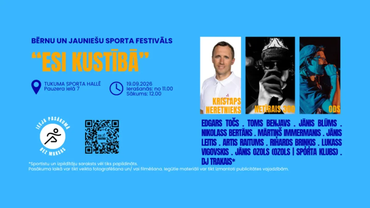Bērnu un jauniešu sporta festivāls “Esi kustībā”