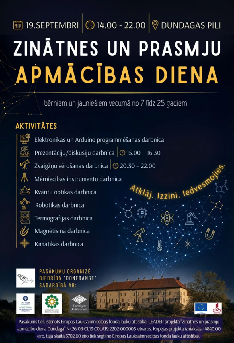 Zinātnes un prasmju apmācības diena Dundagā