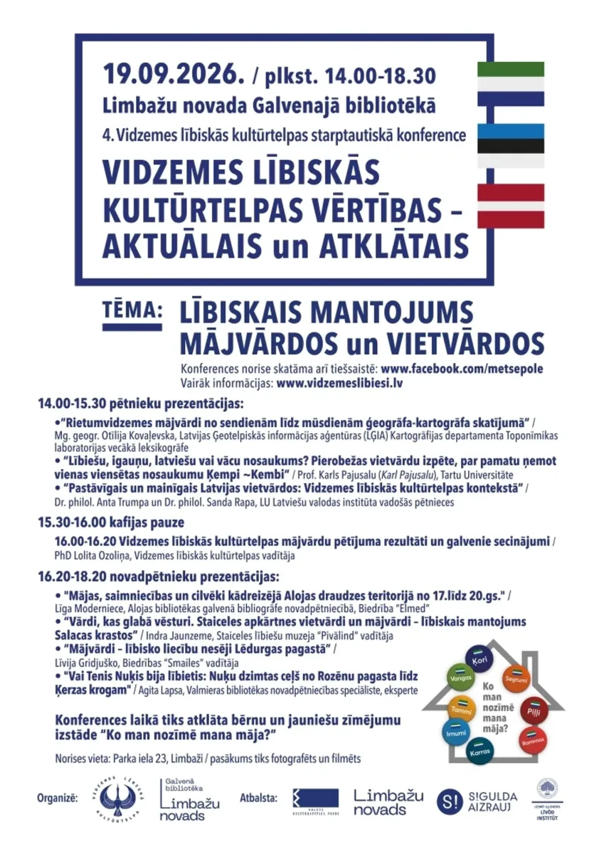 4. Vidzemes lībiskās kultūrtelpas starptautiskā konference