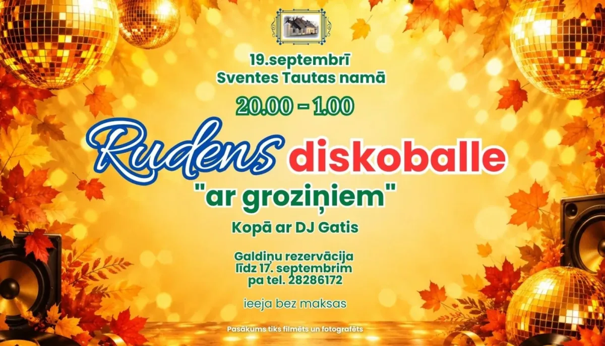 Rudens diskoballe "ar groziņiem"