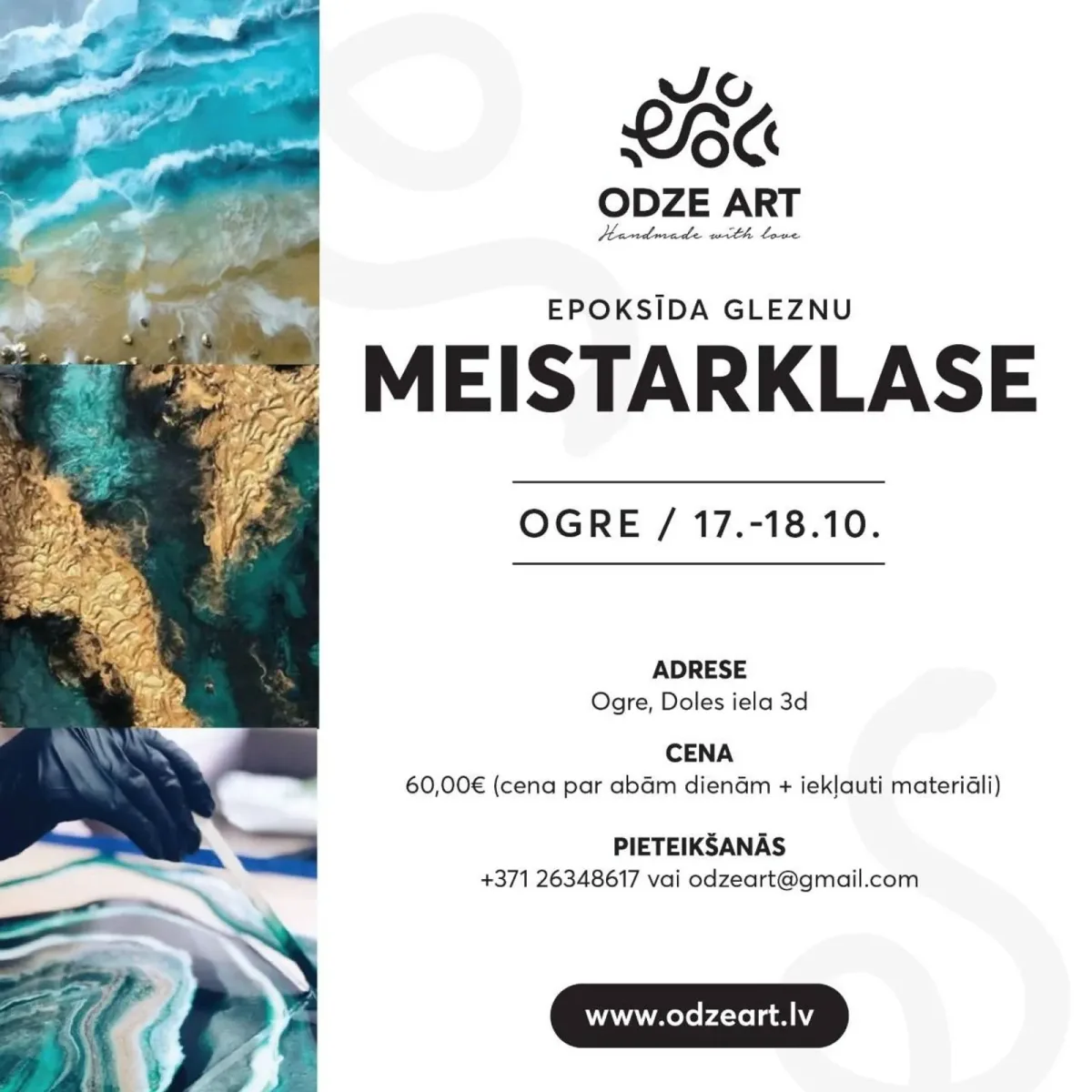 Epoksīda sveķu gleznu darbnīca Ogrē.