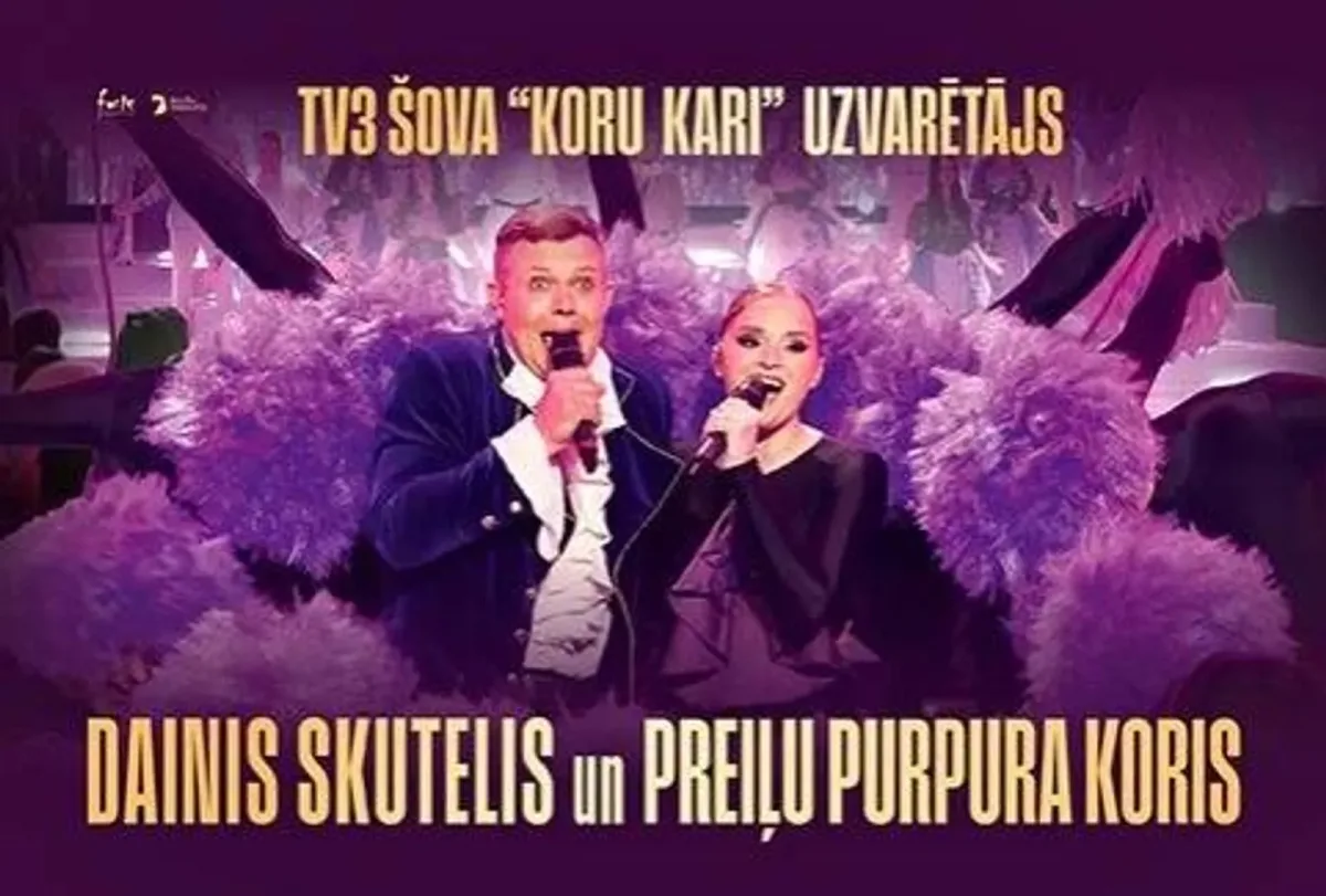 Dainis Skutelis un Preiļu Purpura koris - šova “Koru kari” uzvarētāji
