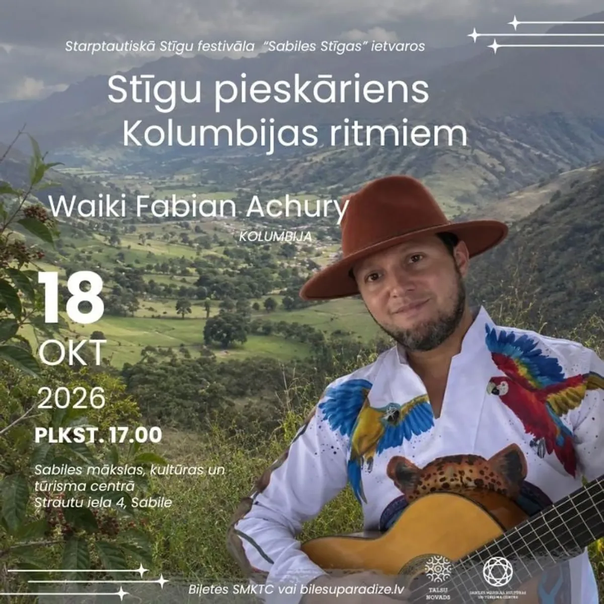 Waiki Fabian Achury “Stīgu pieskāriens Kolumbijas ritmiem” | 3. Starptautiskā Sabiles stīgu festivāla atklāšanas koncerts