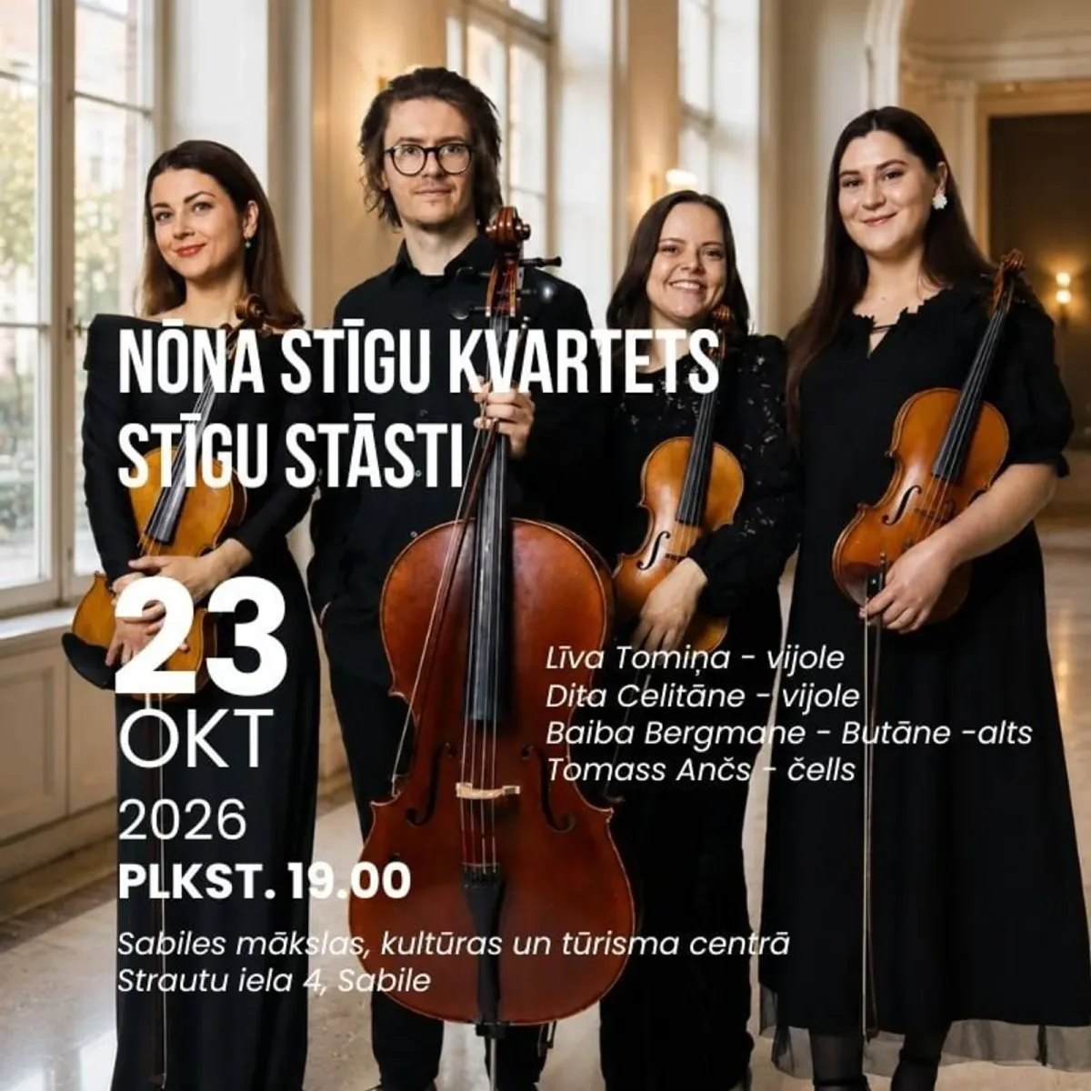 NŌNA Stīgu kvartets “Stīgu stāsti” | 3. Starptautiskā Sabiles stīgu festivāla otrais koncerts