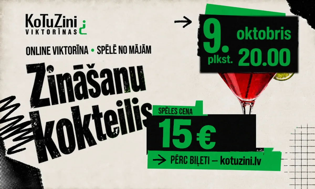 Online viktorīna "Zināšanu kokteilis"