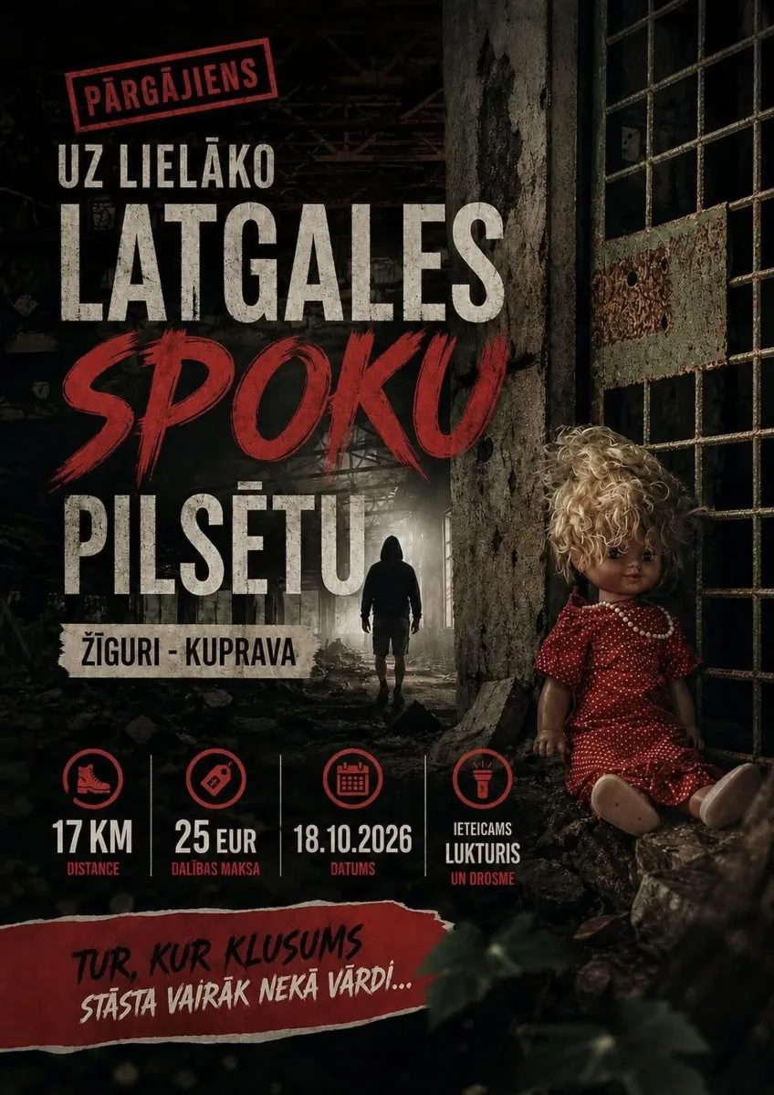 PĀRGĀJIENS UZ LATGALES LIELĀKO SPOKU PILSĒTU