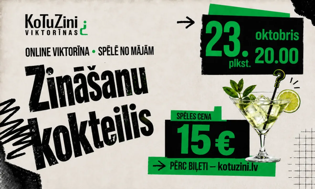 Online viktorīna "Zināšanu kokteilis"