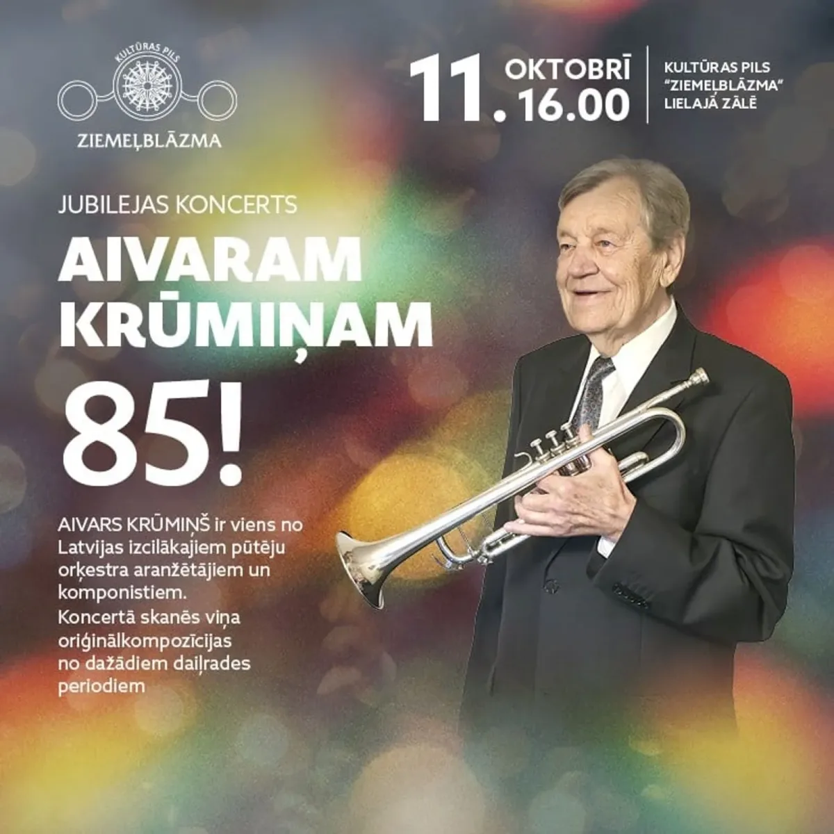 Jubilejas koncerts “Aivaram Krūmiņam 85!”