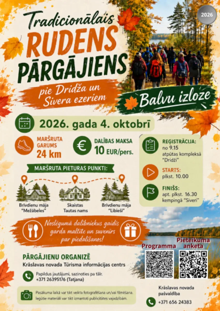 Tradicionālais rudens pārgājiens pie Dridža un Sivera ezeriem