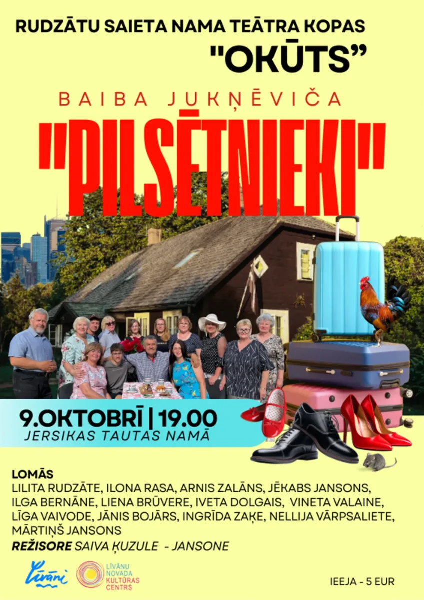 Teātra vakars Jersikas tautas namā - "Pilsētnieki"