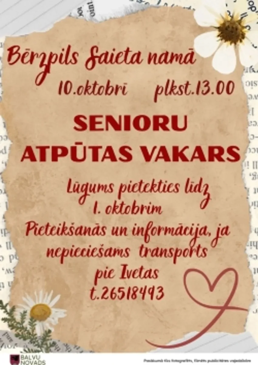 Senioru atpūtas vakars